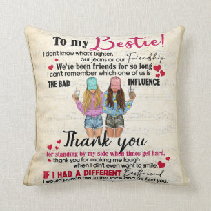 Personalised To My Bestie For Best Friends Gift Cushion