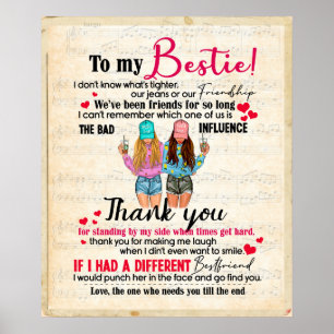 Personalised To My Bestie, Friends Gift For BFF Poster