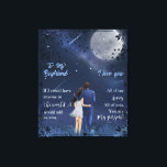 Personalised To My BoyFriend Blanket Canvas Print<br><div class="desc">Personalised To My BoyFriend Blanket</div>