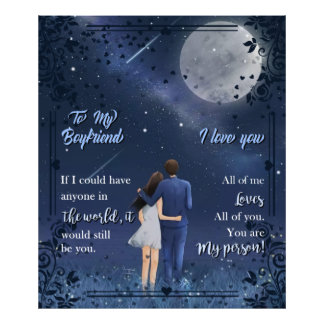 Personalised To My Boyfriend Couple Photo Print