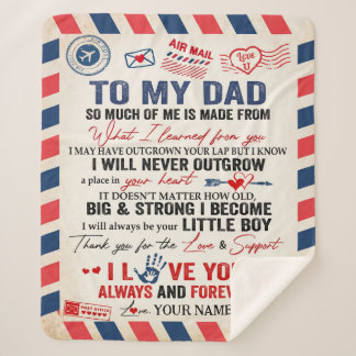 Personalised To My Dad Blanket From Son Air Mail 