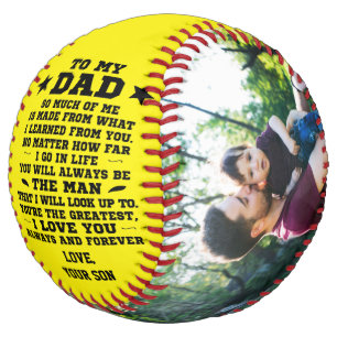 Personalised To My Dad Custom 2 Photo Collage Softball