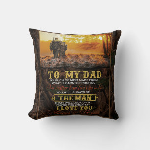 Personalised To My Dad Love Letter From Son Cushion
