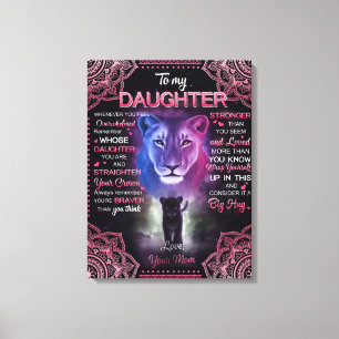 Personalised To My Daughter Blanket, Canvas Print