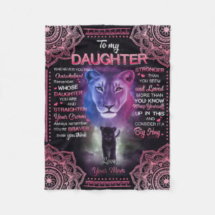 Personalised To My Daughter Blanket, Fleece Blanket
