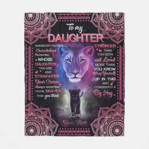 Personalised To My Daughter Blanket, Fleece Blanket