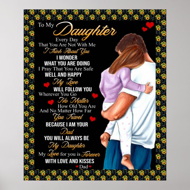 Personalised To My Daughter Blanket, Poster (Front)