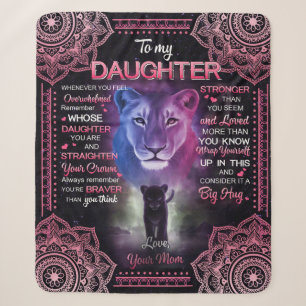 Personalised To My Daughter Blanket, Sherpa Blanket