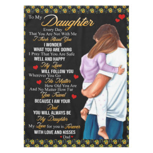 Personalised To My Daughter Blanket, Tablecloth