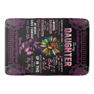 Personalised To My Daughter Butterfly Blanket, Bath Mat