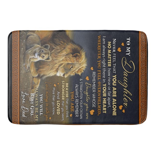 Personalised To My Daughter From Dad, Bath Mat (Front)