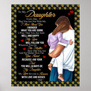 Personalised To My Daughter From Dad Blanket Poster
