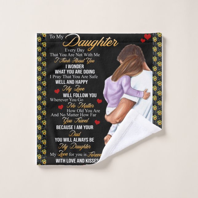 Personalised To My Daughter From Dad Blanket Wash Cloth (Wash Cloth)
