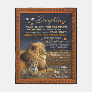 Personalised To My Daughter From Dad, Fleece Blanket