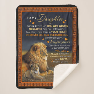 Personalised To My Daughter From Dad, Sherpa Blanket