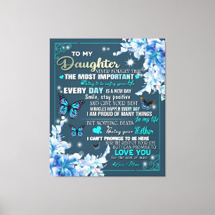 Personalised To My Daughter From Mum Butterfly Canvas Print