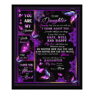 Personalised To My Daughter From Mum Butterfly Photo Print