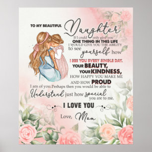 Personalised To My Daughter From Mum Poster
