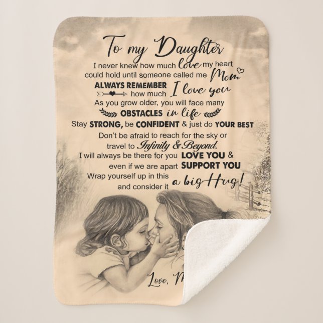Personalised To My Daughter, Love From Mum Blanket (Front)