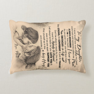 Personalised To My Daughter, Love From Mum Blanket Decorative Cushion