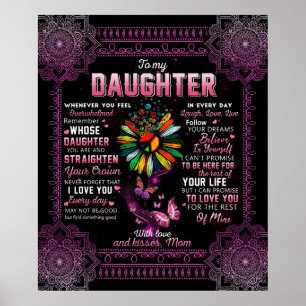 Personalised To My Daughter Love From Mum Butterfl Poster