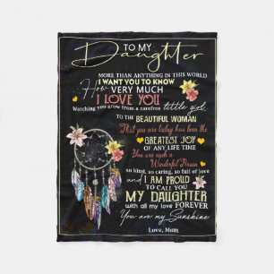 Personalised To My Daughter, Love From Mum Dreamme Fleece Blanket