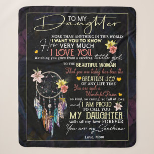 Personalised To My Daughter, Love From Mum Sherpa Blanket