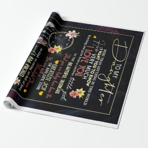Personalised To My Daughter, Love From Mum Wrapping Paper
