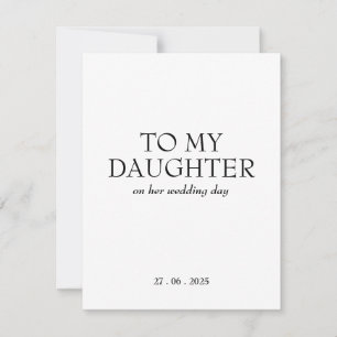 Personalised "To My Daughter" ON HER Wedding Day Thank You Card