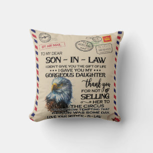 Personalised To My Dear Son-In-Law Letter Cushion