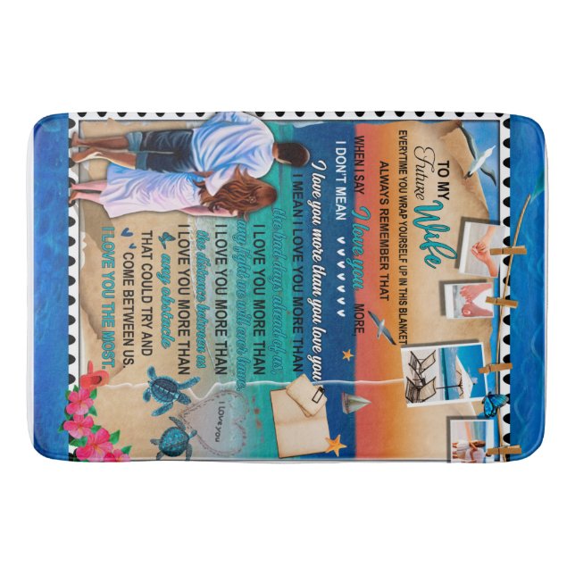 Personalised To My Future Wife From Husband Bath Mat (Front)