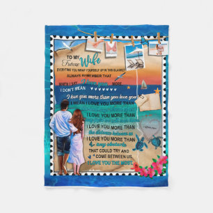Personalised To My Future Wife From Husband Fleece Blanket