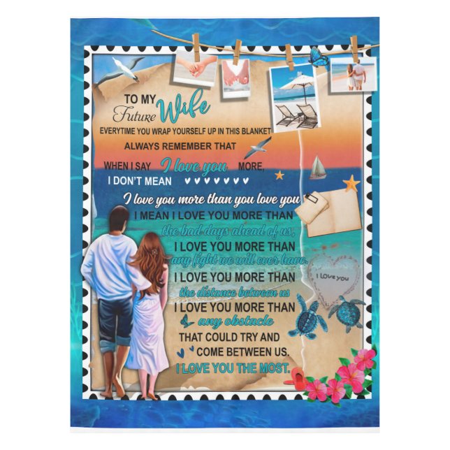 Personalised To My Future Wife From Husband Tablecloth (Front)