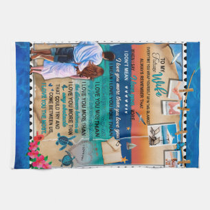 Personalised To My Future Wife From Husband Tea Towel