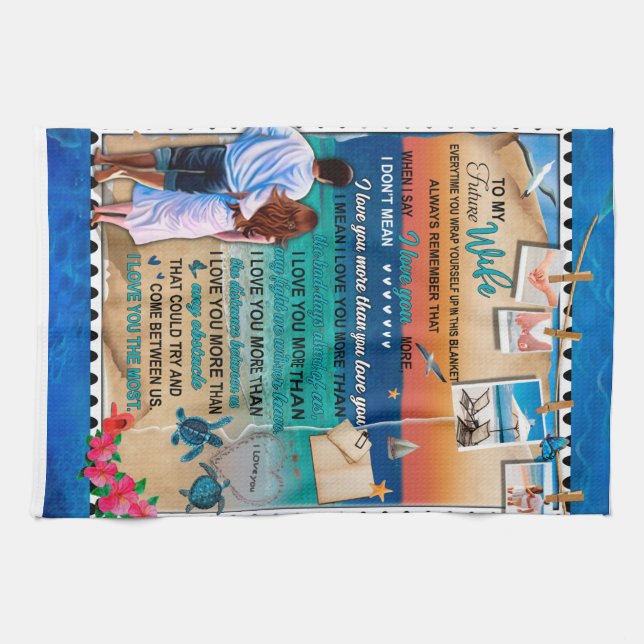 Personalised To My Future Wife From Husband Tea Towel (Horizontal)