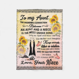 Personalised To My Gorgeous Aunt Sunflower Blanket