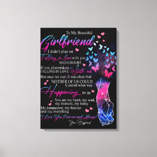 Personalised To My Gorgeous Girlfriend From Boyfri Canvas Print