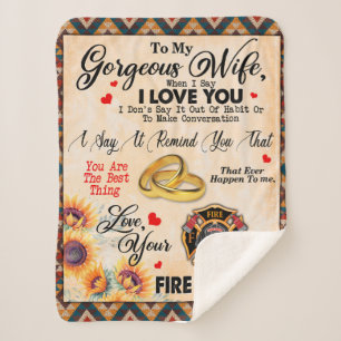 Personalised To My Gorgeous Wife Sunflower Blanket