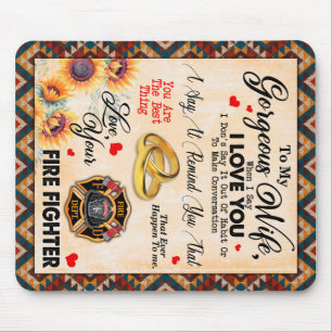 Personalised To My Gorgeous Wife Sunflower Blanket Mouse Mat