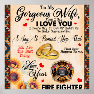 Personalised To My Gorgeous Wife Sunflower Blanket Poster