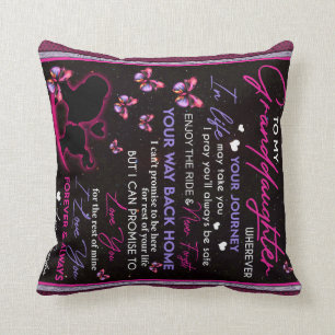Personalised To My Granddaughter Butterfly Fleece Cushion