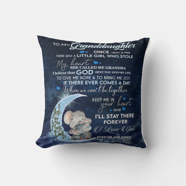 Personalised  To My Granddaughter Cushion (Front)