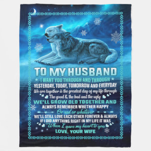 Personalised to My Husband Blanket from Wife