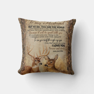 Personalised To My Husband From Wife Poster Cushion
