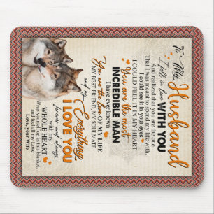 Personalised To My Husband From Wife Poster, Mouse Mat