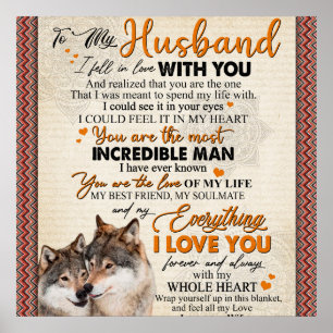 Personalised To My Husband From Wife Poster, Poster