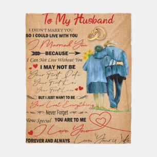 Personalised To My Husband, Husband Birthday Fleece Blanket