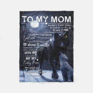 Personalised To My Mum From Son, Fleece Blanket