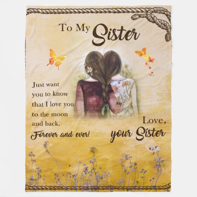 Personalised to My Sister Blanket (Front)