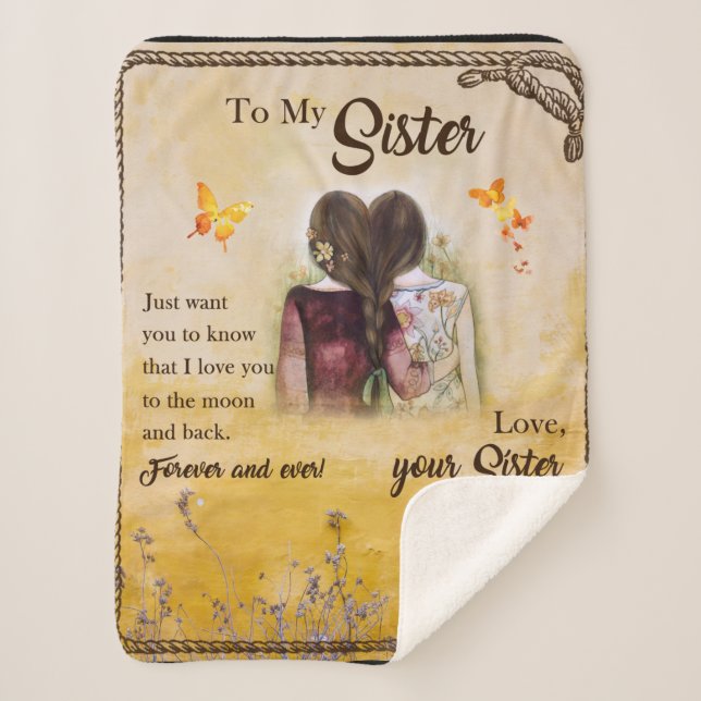 Personalised to My Sister Blanket (Front)